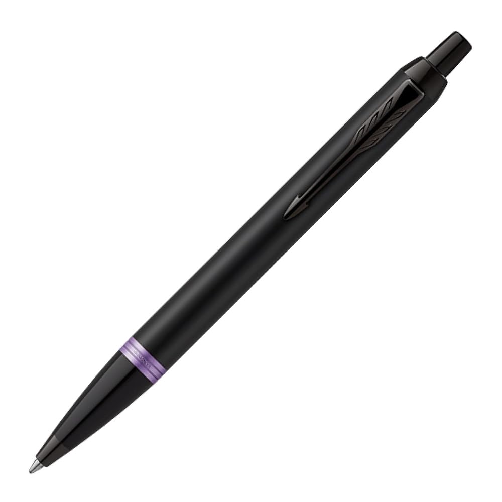 PARKER IM Ballpoint Pen, Amethyst Purple Ring BT, Medium Nib, Oil-Based Ink, with Pen Case, Gift