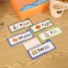 30Pcs Word Family Build Book Kids Preschool Learning Activity Sights Words Flash Cards Kindergarten Read