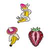 Unique Stylish And Fruit Themed Alloy Brooches With Colorful Strawberry And Banana Patterns For Accessories Trendy