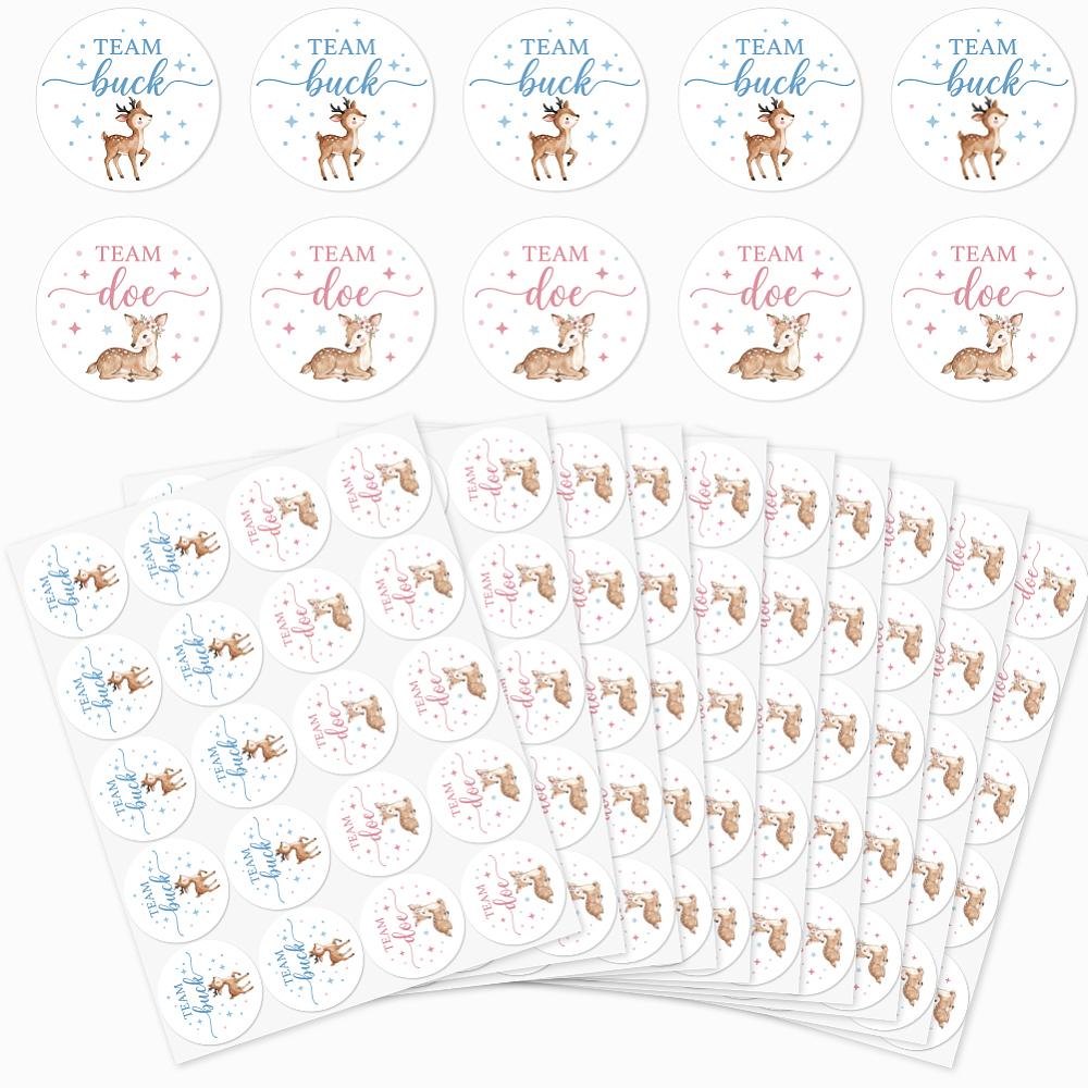 Self-Adhesive Paper Decorative Stickers for Party Decorative Presents Sealing Deer 280x220mm