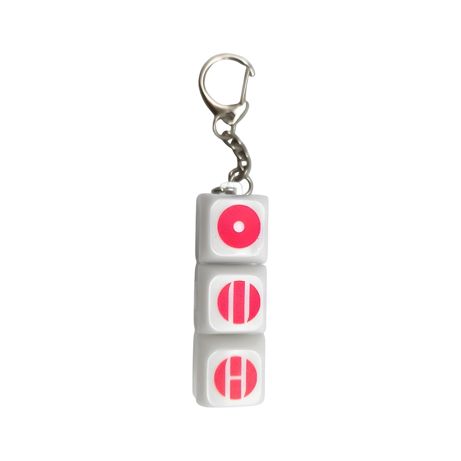 

Stress Relief Fidget Keychain Toy with Pressable Cubes for Anxiety and Focus Improvement Portable Small Handheld Gadget one size красный