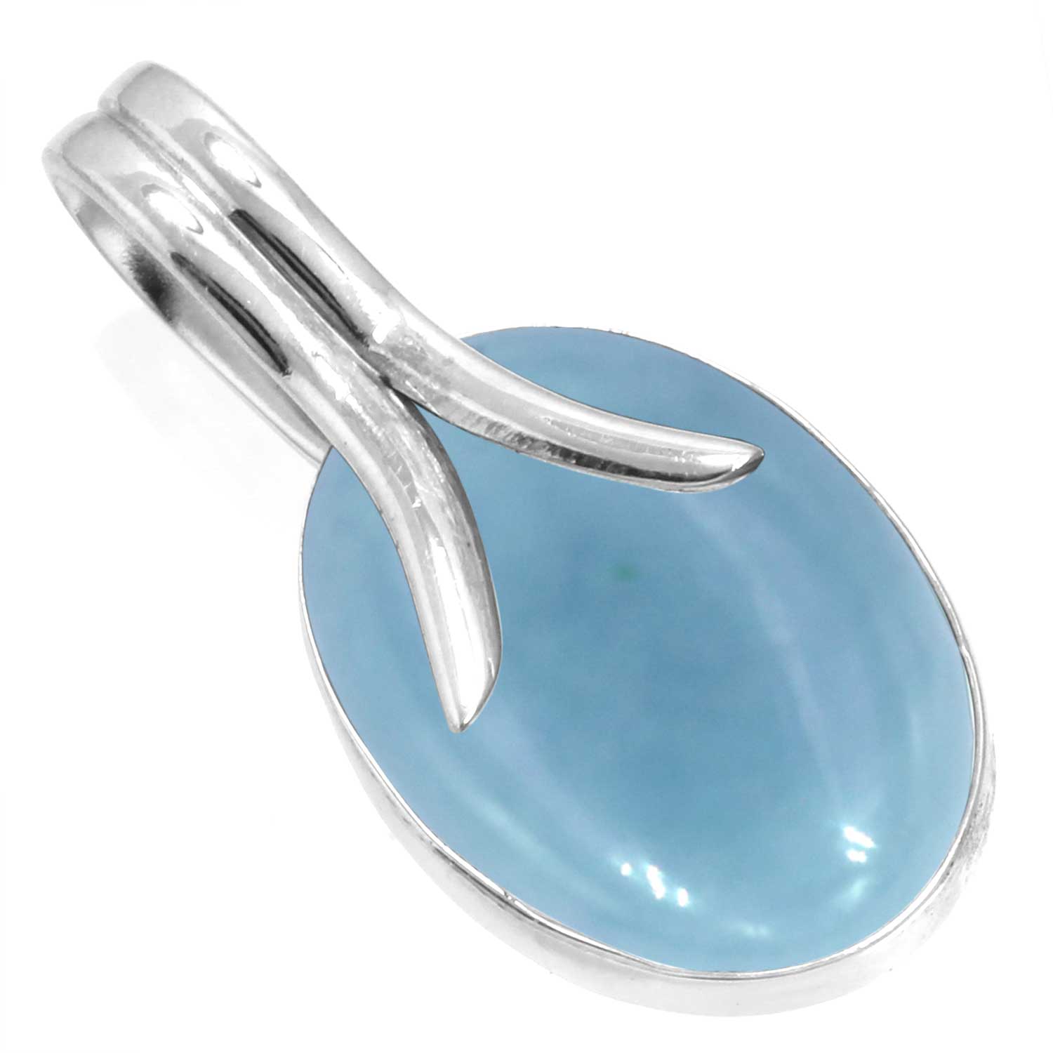 

925 Sterling Silver Pendant Women Gemstone Handmade Jewelry Thanksgiving Gift Amazonite Angelite Blue Opal Botswana Agate Mohave Azurite Chrysocolla