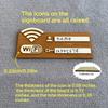 Rewritable WiFi Wall Stickers Wall Mounted WiFi Signage Vintage WiFi Indicator  Home Decor