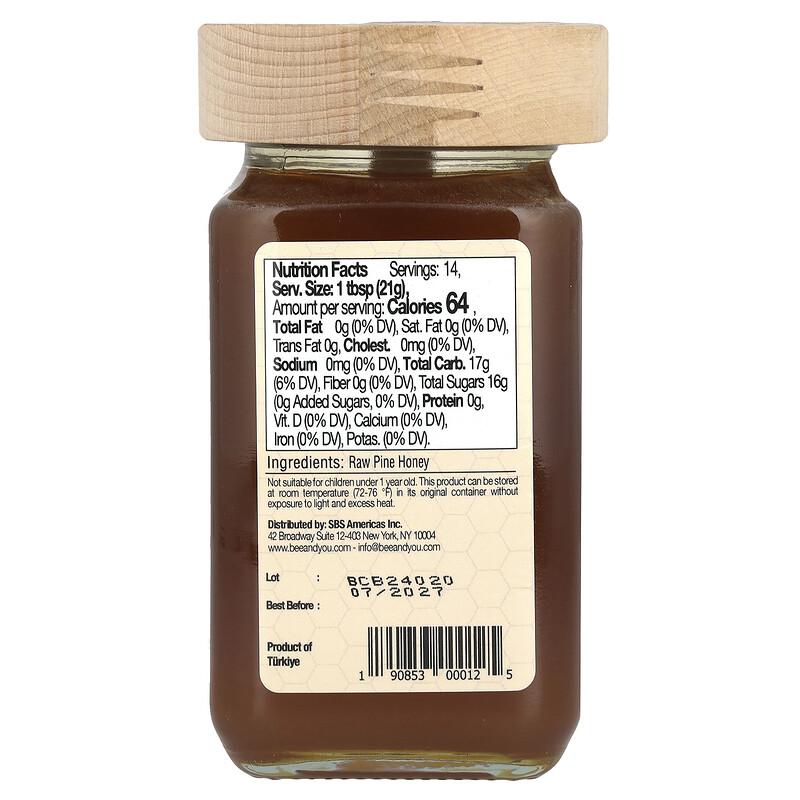 Pine Raw Honey, Honeydew Honey, 10.6 Oz (300 G)