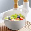 4pcs/set Plastic Salad Bowl with Handle Snacks Basin Multiple Capacities Mixing Bowl Set  Fruits