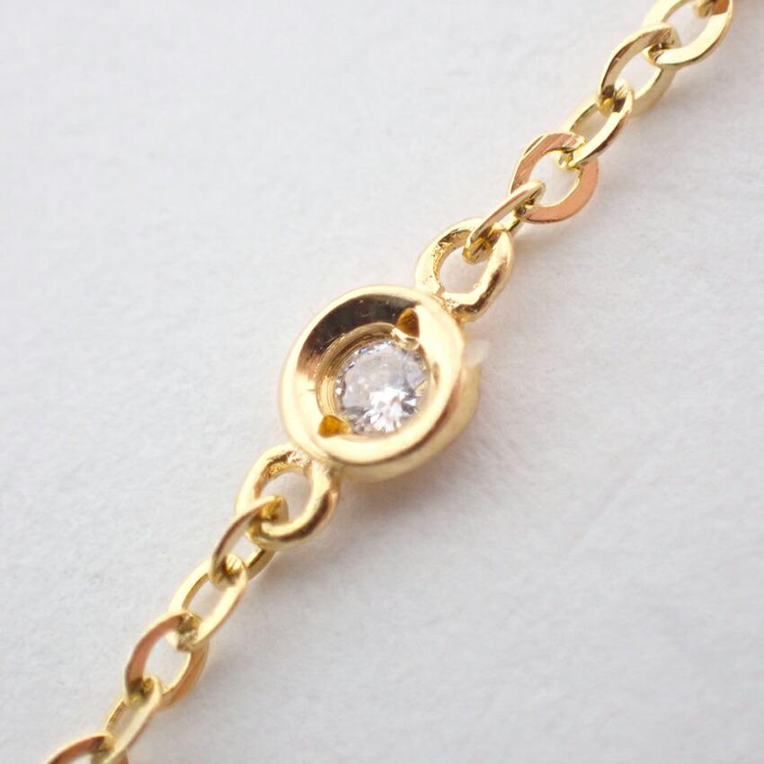 [Used] K18 Diamond Necklace/j59-3