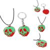 Halloween Horror Apple Pendant Necklace With Alloy Material For Costume Wear And Gift