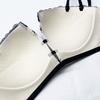 French Embroidered Strapless Bra for Small Breasts Anti-exposure Bandeau Bra