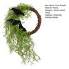 13.8 Inch Halloween Crow Wreath for Front Door Artificial Dead Branch Wreath with Simulated Crow And Vines for Walls Doors Windows Decor