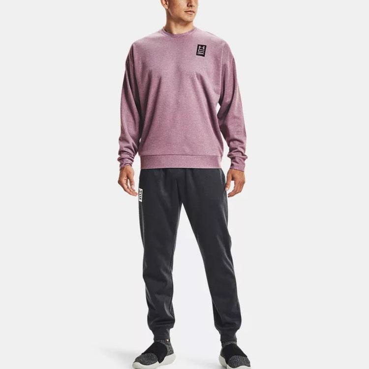 Under Armour Recover Crew Neck Loose Training Sweatshirt Men Sweatshirt Mallow-Pink 1361757-699