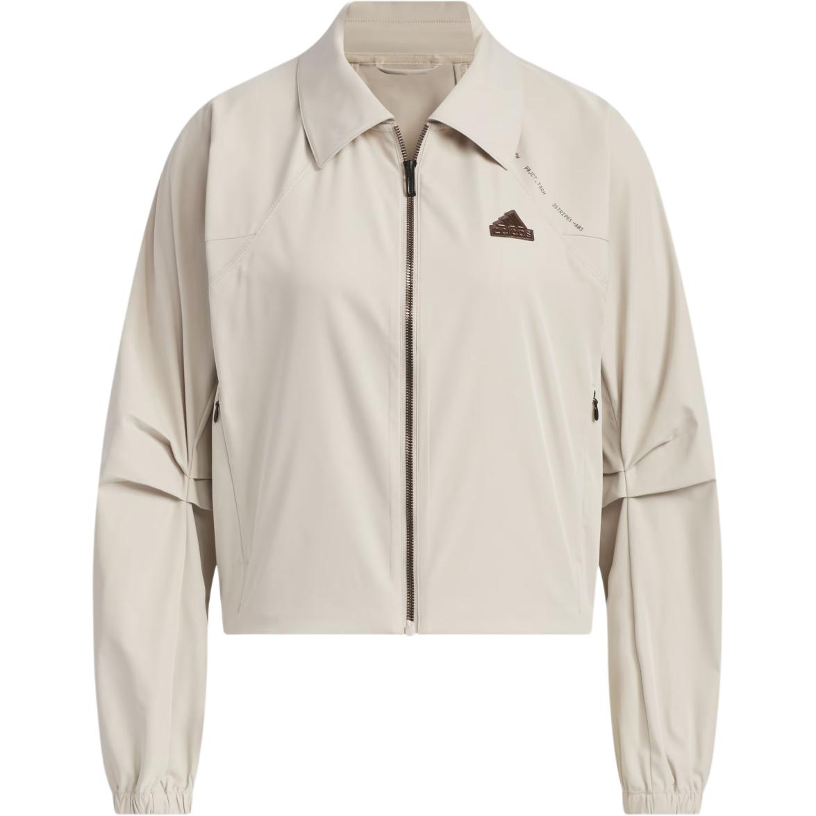 Adidas Tech Premium Woven Jacket Water-Resistant Casual Loose Jacket Women Jacket Beige JJ1111 XL
