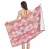 Fantasy Mermaid Scales Beach Towel Quick Drying Animal Soft Microfiber Shower Sauna Towels Sea Surf Poncho Travel Camping Women