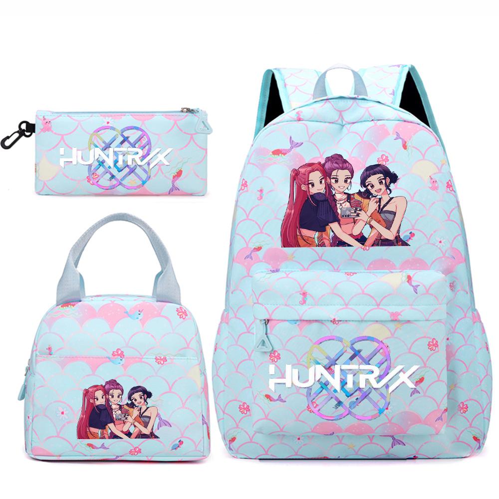 

3 шт./набір Аніме K-pop Принтований Рюкзак Сумка Пенал для Підлітка Студента Дівчини Хлопчика Шкільний Рюкзак Книжковий Рюкзак Велика Місткість Дорожня Сумка Дитячий Подарунок