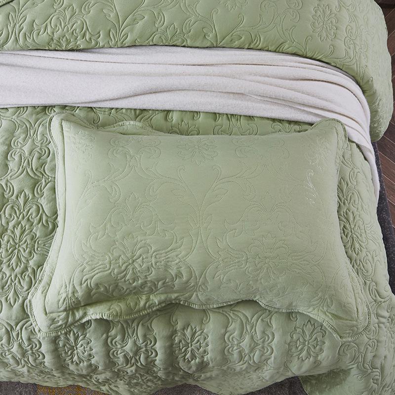 Washable Quilted Cotton Bedspread 3-Piece Set with Cotton-Filled Design