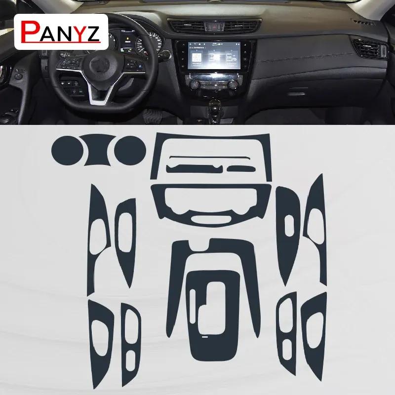 For Nissan X-TRAIL Rogue 2017-Car Interior Center Console Transparent TPU Protective Film Anti-scratch Repair Film Accessori