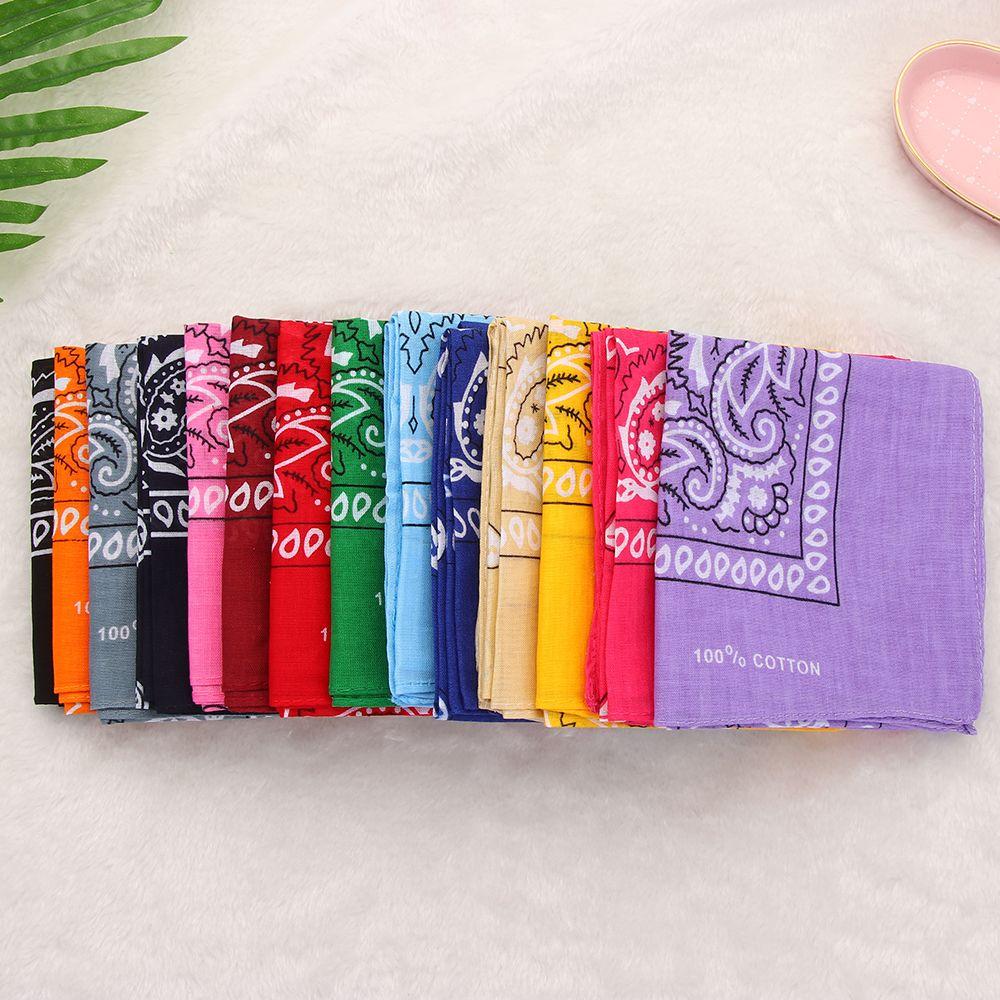 Supplies Neck Scarf 100% Cotton Headwear Paisley Bandana Hair Band Wristband Printed Square Scarves