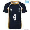 Vêtements Décontractés Hommes Enfants Garçons Vêtements de Sport Haikyuu Nekoma Anime T-shirt Kuroo Kozume Club de Volleyball Uniforme Cosplay Tee