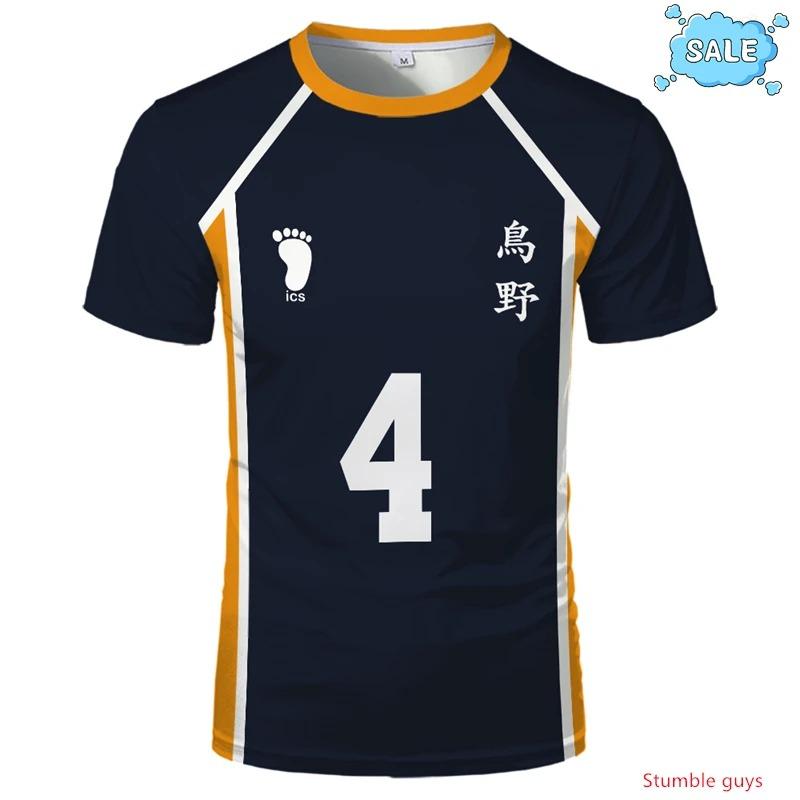 Vêtements Décontractés Hommes Enfants Garçons Vêtements de Sport Haikyuu Nekoma Anime T-shirt Kuroo Kozume Club de Volleyball Uniforme Cosplay Tee