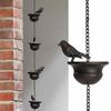 Rain Chain Birds On Cups Metal Rain Chain Rain Catcher For Gutter Roof Decoration Metal Drainage Rain Chain Downspout Tool
