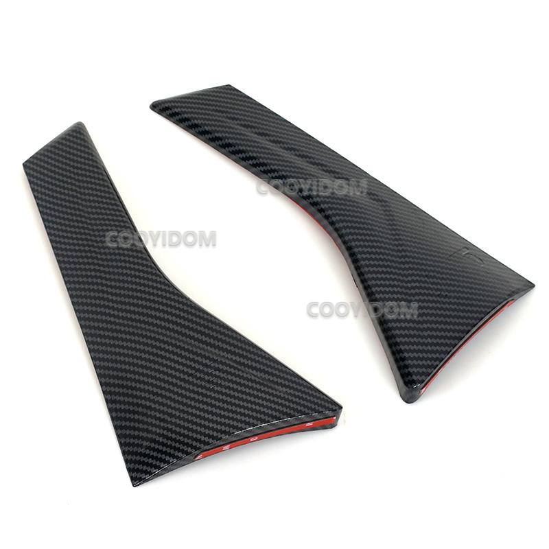 Car Both Side Rear Window Spoiler Triangle Cover Sticker Trim ABS Carbon Fiber For Subaru XV 2012-2016