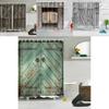 Waterproof Mildewproof 3d Print Rustic Wood Shower Curtain Set Ideal For Any Bathroom