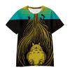 3D Hayao Miyazaki Cartoon Totoro Pattern Printed Casual Short Sleeved Children's Boy T-shirts - Soft Medium Stretch Fabric Summer Relaxed Fit Clothing