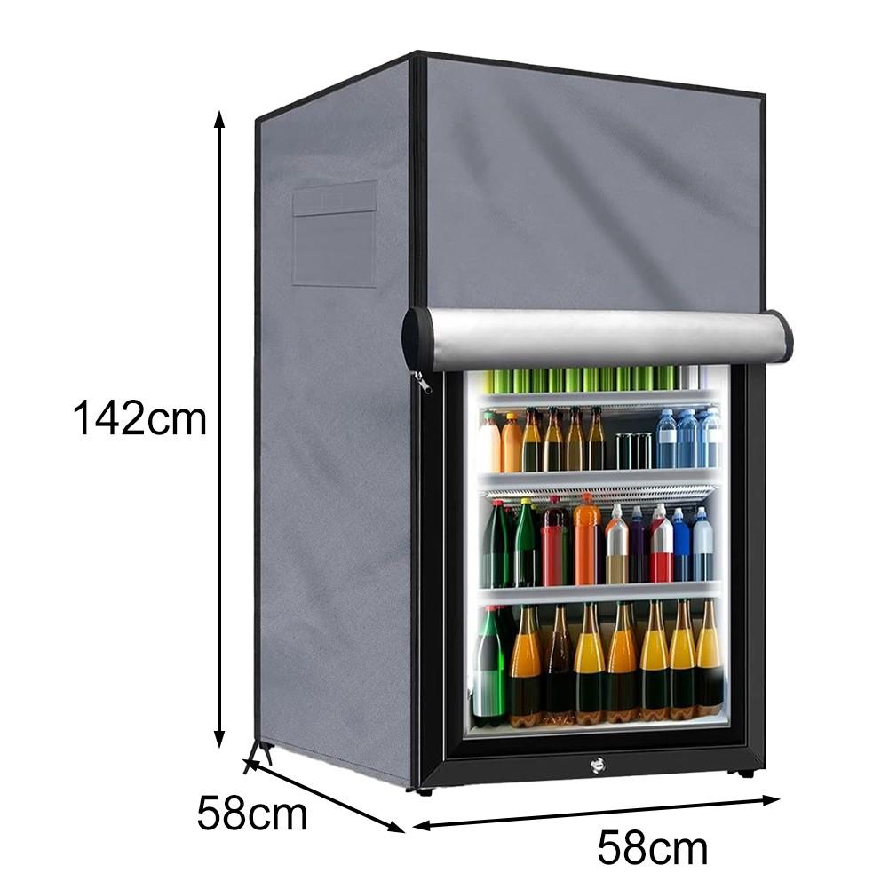 

210D Oxford Heavy Duty Outdoor Чехол для холодильника, устойчивый к погодным условиям, регулируемый дизайн Gray 58*58*142CM