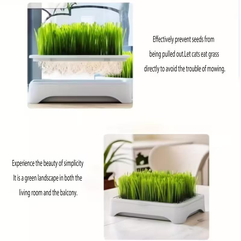 1pc Pet Cat Grass Planting Basin Wheat Seedling Soilless Culture Pot Hydroponic Growth System Gardening Accessories