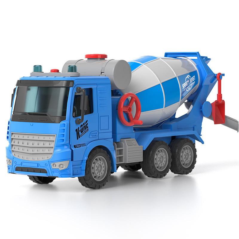 Large Simulation Engineering Mixer Truck Model Inertia Transporter Concrete Cement Truck Light Music Children Toys Gift