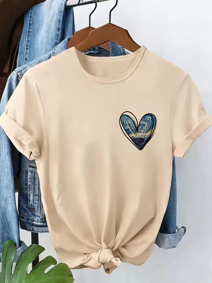 Retro Van Gogh 90s Streetwear Casual Y2k Vintage T-shirt Print Short Sleeve T Shirt Top Tee Summer Ladies Girls Shirt