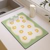 Small Fresh Kitchen Countertop Mat Dirt Resistant Heat-resistant Heat-insulating Pad Water Absorbing Quick Drying Anti Slip Pad