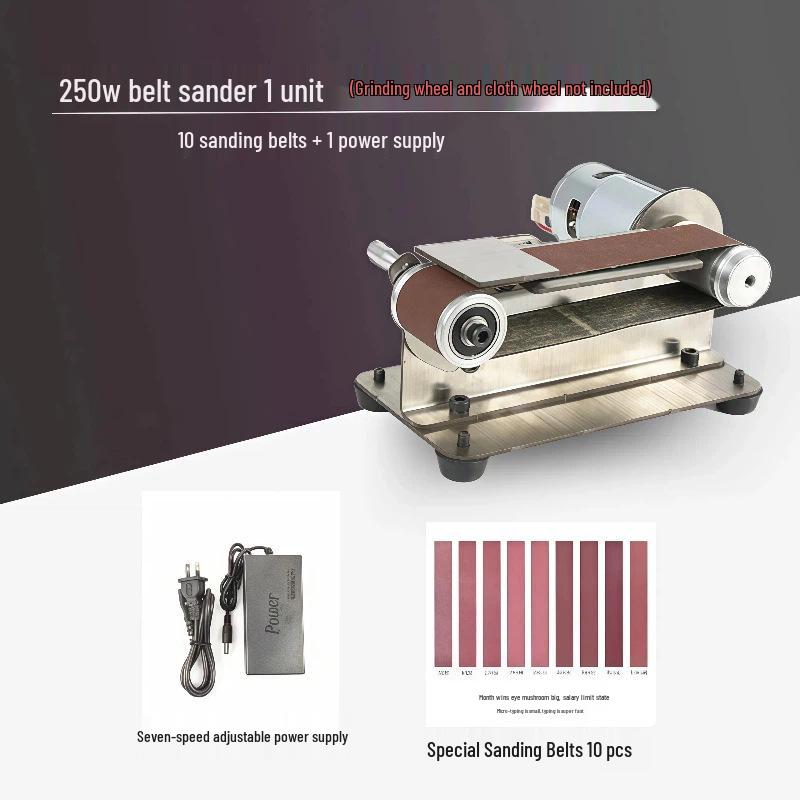 Compact Electric Mini Belt Sander & Grinder: Multifunctional DIY Benchtop Tool