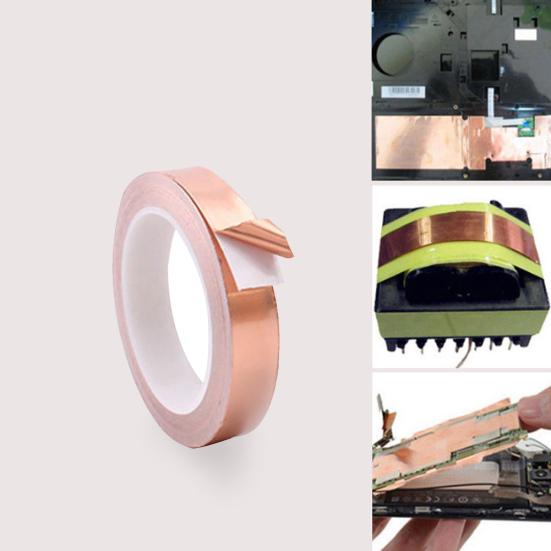 5 mm x 20 m, einseitig leitfähiges, selbstklebendes, wärmeisolierendes Kupferfolienband