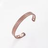 Vintage Red Copper Magnetic Bracelet & Ring Set for Men and Women