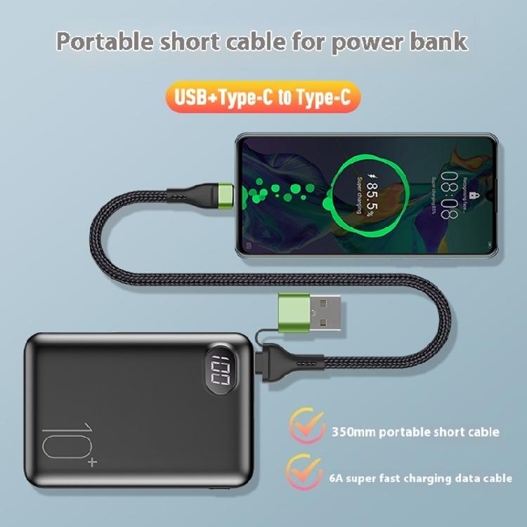 60W Short Type C To USB C+USB Cable Fast Charging Cable For Mobile Phone Power Case Wire USB Type C Cable Accessories