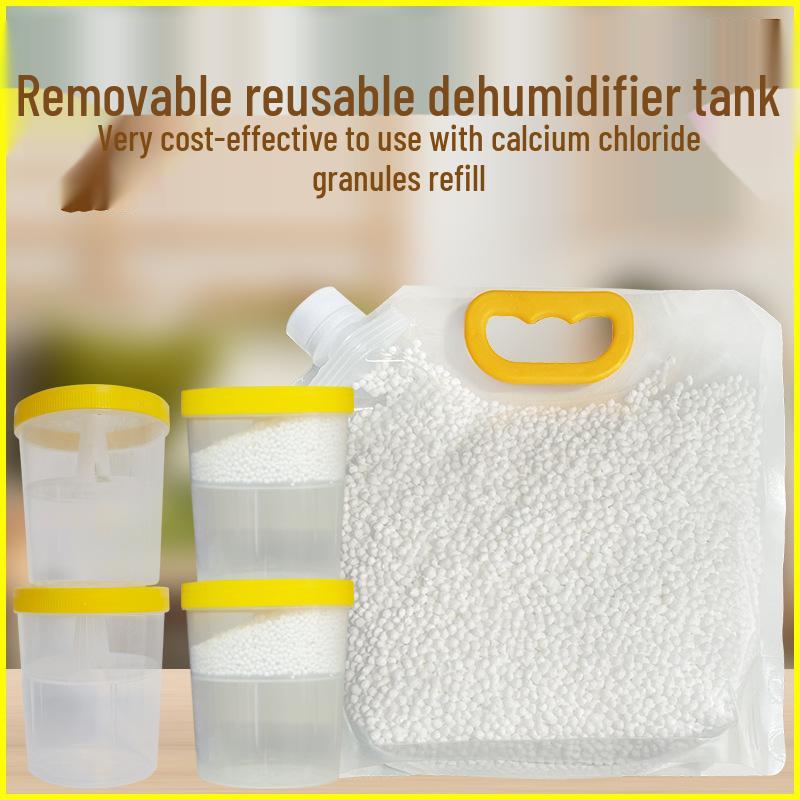 Recharge réutilisable absorbant l'humidité pour déshumidificateurs - Idéal pour les armoires et les chambres d'étudiant