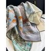 New Silk Scarf Women's Fashion Versatile High-end Small Square Scarf Simple Neck Protection Temperament Scarf Professional Medium Square Scarf Doubl