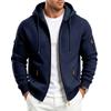 Men S Loose Fitting Hooded Zip Up Fleece Sweatshirt