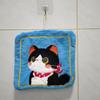 Coral Fleece Cat Pattern Hand Towel Ultra Absorbent Soft and Durable for Home Toilet Bathroom