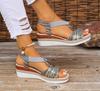 Fashion Summer Ladies Imitation Strappy Slingback Sandals, Fashionable and Elegant Shoes, Fish Mouth Women's Sandals