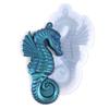 Ornamenti Cavalluccio Marino di Natale Colata in Resina Stampo in Silicone Portachiavi da Donna Ciondolo Decorativo Stampo per Gioielli per Artigianato Fai-da-te
