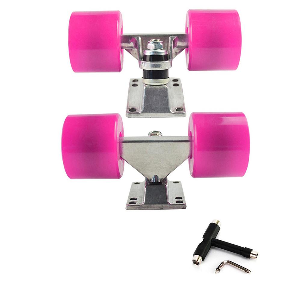 Longboards Achse und Räder Skateboards Radhalterung Brückenbasis und PU-Rad Hardware Skateboards Zubehör