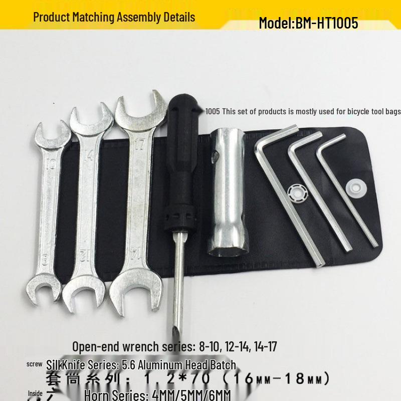 Kit de ferramentas para motocicleta: Conjunto de Chave Inglesa, Alicate, Soquete para Vela de Ignição & Chave de Fenda