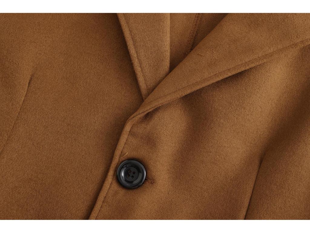 British Style Men's Wool Trench Coat, Autumn/Winter Long Coat