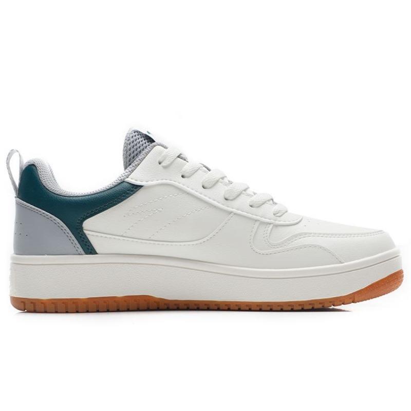 Anta Lifestyle Series men's low-top retro skate shoes white green grey, non-slip cushioned durable 912138012-7