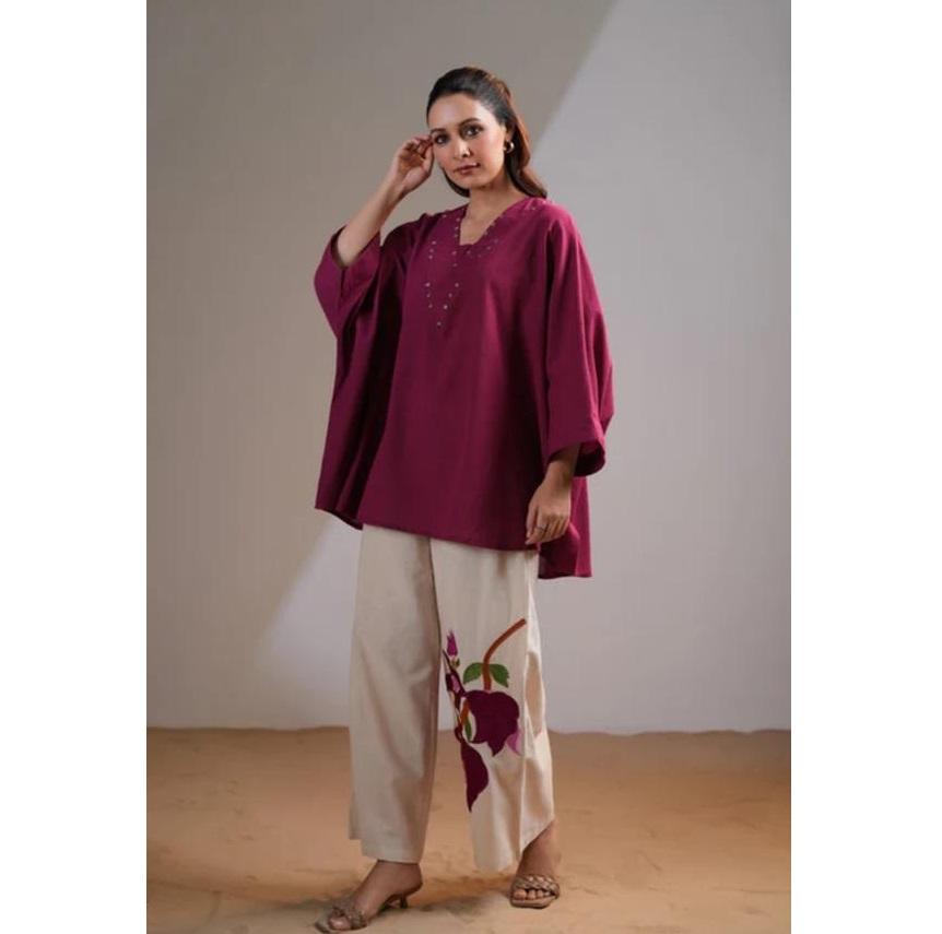 Indian Designer Party Wear Top Tunic Cord Set Women Bollywood Cotton Ethnic Wear Kurti