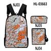 Classic Novelty Cool Ethnic Style 3D Print 3pcs/Set Pupil School Bags Laptop Daypack Backpack Inclined Shoulder Bag Pencil Case