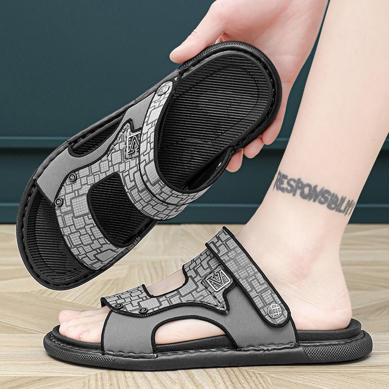 Mens Slippers Casual Shoes Beach Sandals Summer Outdoor Slides Leather Walking Comfort Fashion Lightweight Luxury Designer