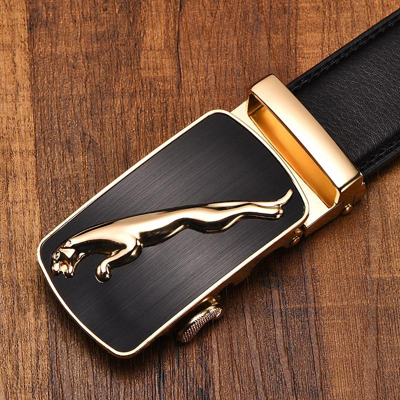 Men'S Automatic Buckle Belt True Two-Layer Cowhide Automatic Buckle High-End Men'S Pants Belt Business Source