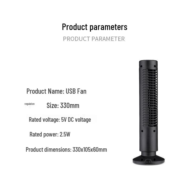 USB Turmventilator: Blattloser Vertikaler Klimaanlagenventilator
